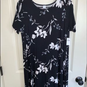 Black/grey/white floral sundress